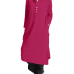 Leisure Hooded Collar Asymmetrical Carmine Cotton Mid Calf Dress