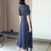 Original design women's 2019 spring new women's fashion lapel short-sleeved polka dot dress #94990