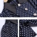 Original design women's 2019 spring new women's fashion lapel short-sleeved polka dot dress #94990