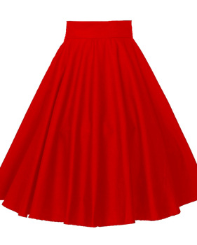 Plus-size goth punk women's cotton red ball dress with a full skirt is supplied by manufacturers #94933