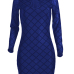 Polyester Sexy Mandarin Collar Long Sleeve Sheath Mini Dresses