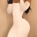 Sexy Dew Shoulder Long Sleeves Hollow-out White Blending Sheath Mini Dress