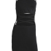 Sexy Hollow-out Black Polyester Sheath Mini Dress