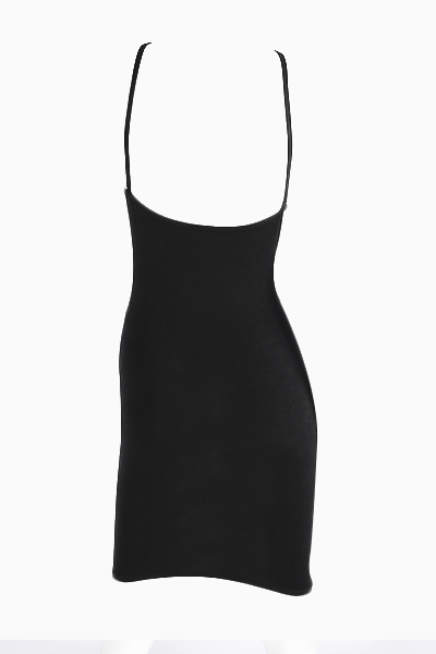 Sexy Hollow-out Black Polyester Sheath Mini Dress