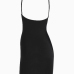 Sexy Hollow-out Black Polyester Sheath Mini Dress