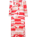 Stylish V Neck Printed White Healthy Fabric Ankle Length Dress (With Belt)