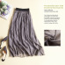 women's summer pure color silk skirt new skirt slim slim temperament elastic waist skirt #95056