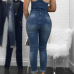  Denim Solid Regular Jumpsuits