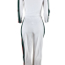  Leisure Bateau Neck Slit Design White Polyester One-piece Jumpsuits