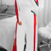  Leisure Bateau Neck Slit Design White Polyester One-piece Jumpsuits