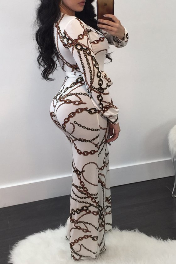  Polyester Print Regular Jumpsuits