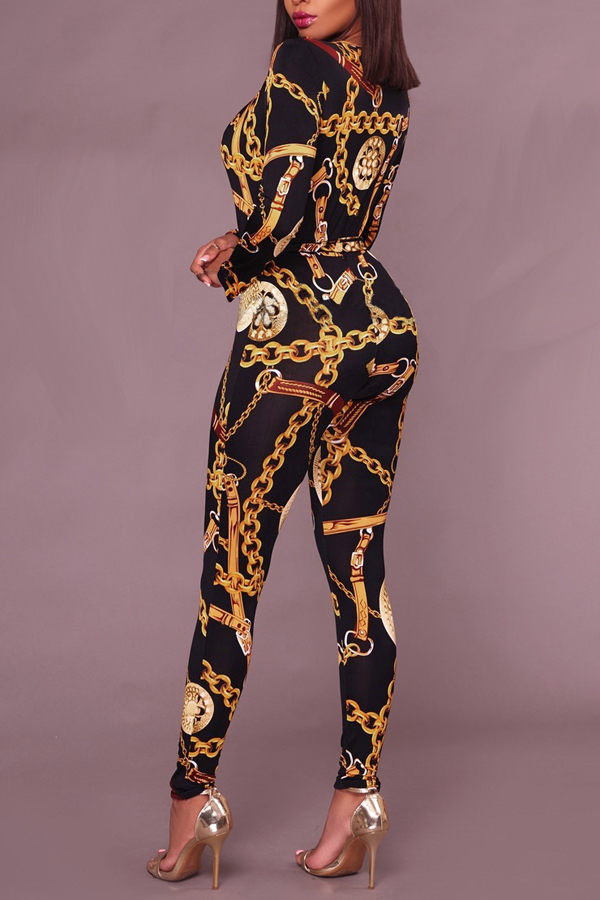  Polyester Print Regular Jumpsuits