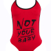  Sexy Halter Neck Letters Printed Backless Red Polyester One-piece Bodysuit