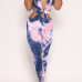  Sexy Printed Hollow-out Polyester One-piece Jumpsuits