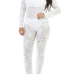  Sexy Printed See-Through White Polyester One-piece Jumpsuits(Without Lining)