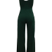  Sexy Side Split Green Polyester One-piece Jumpsuits