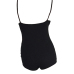  Sexy Spaghetti Strap Sleeveless Black Cotton One-piece Short Jumpsuit