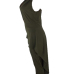  Sexy Turndown Collar Falbala Hems Design Army Green Polyester One-piece Jumpsuits