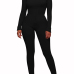  Stylish Dew Shoulder Black Polyester One-piece Jumpsuits