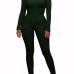  Stylish Dew Shoulder Green Polyester One-piece Jumpsuits