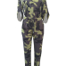  Stylish Round Neck Camouflage Printed Polyester One-piece Jumpsuits