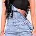  Trendy Broken Holes Baby Blue Denim One-piece Jumpsuits