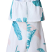 Charming Dew Shoulder Sleeveless Printed White Polyester One-piece Jumpsuits