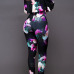 Charming Strapless Short Sleeves Floral Print Falbala Design Black Qmilch One-piece Jumpsuits