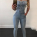 Denim Solid Skinny Jumpsuits