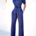 Euramerican Navy Blue Knitting One-piece Jumpsuits