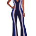 Sexy Hollow-out Striped Milk Fiber One-piece Jumpsuits