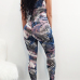 Sexy Printed Blue Qmilch One-piece Skinny Jumpsuits