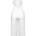 Sexy Sleeveless Backless White Twilled One-piece Jumpsuits