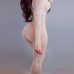 Sexy Turtleneck Long Sleeves Rhinestone Decorative Apricot Gauze One-piece Jumpsuits