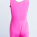 Simple O Neck Spaghetti Strap Sleeveless Rose spandex One-piece Jumpsuits