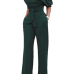 Stylish One-shoulder Army Green Polyester One-piece Jumpsuits(With Belt)