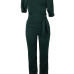 Stylish One-shoulder Army Green Polyester One-piece Jumpsuits(With Belt)