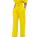 Stylish One-shoulder Yellow Polyester One-piece Jumpsuits(With Belt)