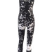 Stylish U-shaped Neck Sleeveless Printed Broken Holes Qmilch One-piece Skinny Jumpsuits