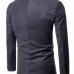  Fashionable Turtleneck Asymmetrical Grey Polyester Men Clothes