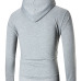  Leisure Hooded collar Letters Printed Grey Cotton Blends Hoodies