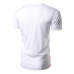 Leisure Round Neck Long Sleeves Printed White Cotton Blends T-shirt