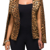  Stylish Leopard Print Polyester Blazer