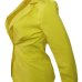  Stylish Turndown Collar Single Button Yellow Polyester Blazer