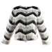  Euramerican Round Neck Ruched Faux Fur Coat