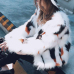  Euramerican V Neck Fur Design Coat