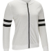  Leisure Round Neck Zipper Design White Cotton Coat