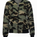  Trendy Round Neck Camouflage Printed Polyester Jacket