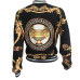 Euramerican Round Neck Printed Polyester Jacket