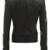 Fashion Turndown Collar Long Sleeves Zipper Design Black PU Jacket